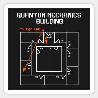 White Quantum Mechanics Building Magnet